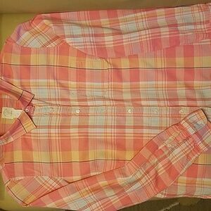 J CREW WOMEN'S PLAID BUTTON DOWN SHIRT 10
